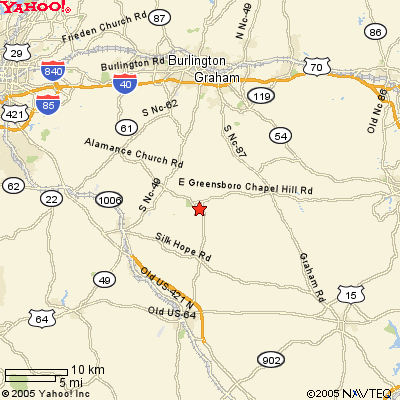 Zoom out map of roads around ye old country kitchen